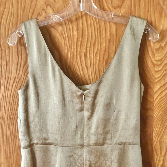 Banana Republic gold silk cocktail dress with pockets, 4 - Picture 10 of 14